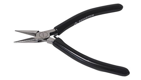 ESD needle nose pliers BLACKline dissipative 125 mm smooth gripping surfaces