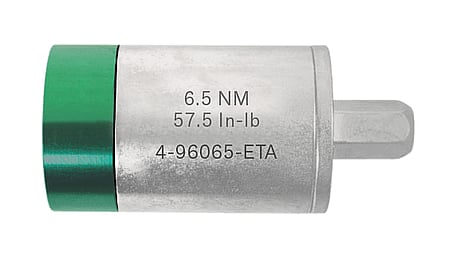 Torque adapter 6.5 Nm 1/4 inch hexagon on both sides