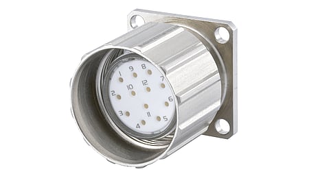 Housing M23 signal device connector with knurled nut