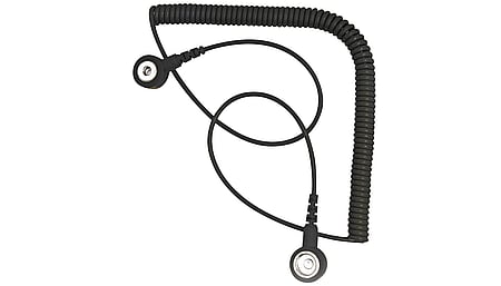 ESD spiral cable for wristband length 2.4 m black