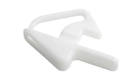 White snap lock for storage containers for hook and hinge lids