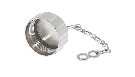 M23 Schutzkappe aus Messing mit Kette 70mm