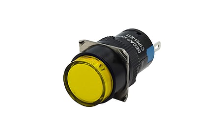 Kontrolleuchte, mit LED Licht, 24Vdc, gelb