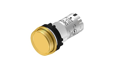 Kontrolleuchte, mit LED Licht, 24Vdc, gelb, Push-in