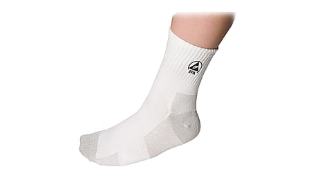 ESD socks, white/grey in sizes 36 - 48