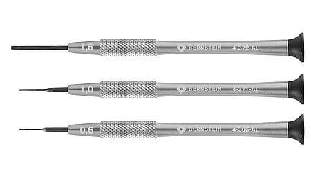 Watchmaker's screwdriver set 3-piece slotted 0.6 / 1.0 / 1.5 mm