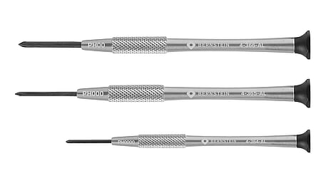 Watchmaker's screwdriver set 3-piece Phillips PH0000 / PH000 / PH00