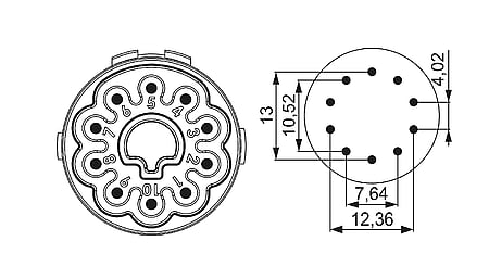 M23 Puissance Insert de contact (m) 10 pôles Insert de sertissage sans contacts