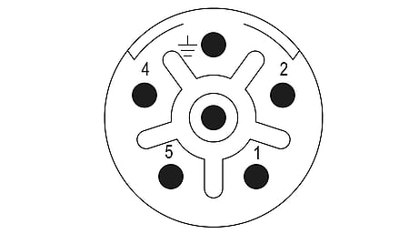 M23 Puissance Insert de contact (w) 6 pôles (5+PE) Insert à sertir sans contacts