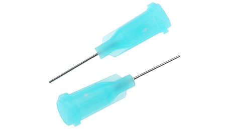 Dosing needle, stainless steel needle with plastic body, gauge: 23 (50 pieces)