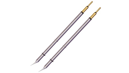 Metcal MicroFine 600 series soldering tips for tweezers, conical, 0.4 mm x 6.2 mm