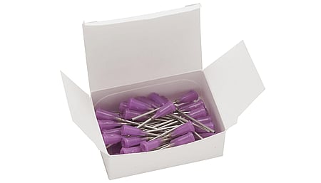 Dosing needle, stainless steel needle with plastic body, gauge: 16 (50 pieces)