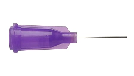 Dosing needle, stainless steel needle with plastic body, gauge: 30 (50 pieces)