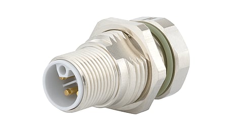 Boîtier M12 Connecteur d'appareil Montage à un trou Paroi arrière
