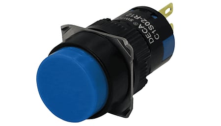 Bouton-poussoir, bleu, 2NC+2NO