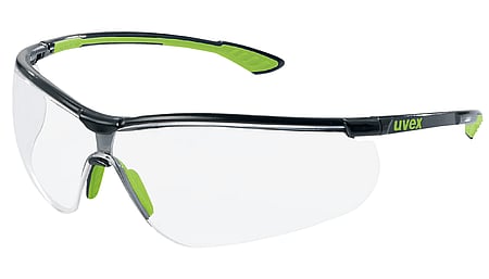 uvex sportstyle frame glasses: anti-fog on the inside, scratch-resistant on the outside, chemical-resistant