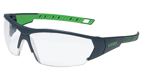 uvex i-works frame glasses: anti-fog on the inside, scratch-resistant and chemical-resistant on the outside