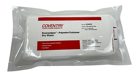Chemtronics Cleanroom cleaning cloths, 1 ply, white, 10 x 10cm, 200 cloths