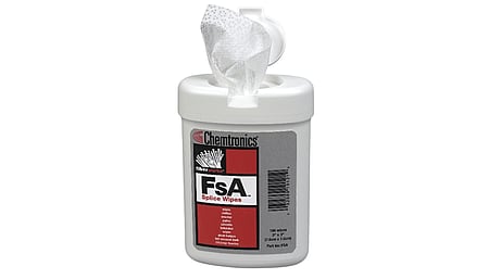 Chemtronics FSA50 Fusion Splice soaked fiber optic cleaning wipes, 50 pieces