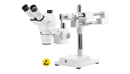 ESD stereomicroscope NexiusZoom 1903-B, trinocular, 0.67-4.5, HWF10x/22mm, white