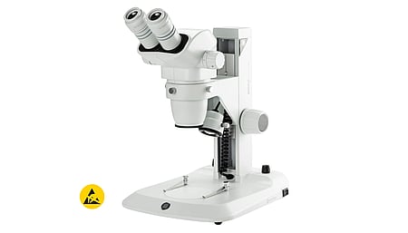 ESD stereomicroscope NexiusZoom 1903-S, trinocular, 0.67-4.5, HWF10x/22mm, white