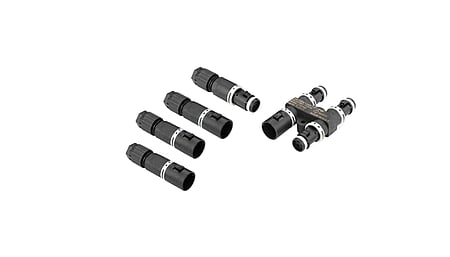 Kit : Répartiteur de câbles en H TH625, 4x, 3P, raccordement vissé, D4.0-8.0, IP66/IP68