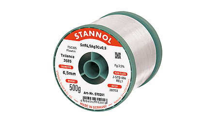 Lötdraht Trilence 3505, Sn96,5Ag3Cu0,5 - FLOWTIN TSC305, RE L1, 0.5mm, 500g