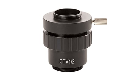 Adaptateur monture C avec objectif 0,5x pour les microscopes StereoBlue et les caméras 1/2".
