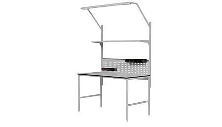 ESD table ECO width 1330 x depth 700 mm, height adjustable 730 -960 mm