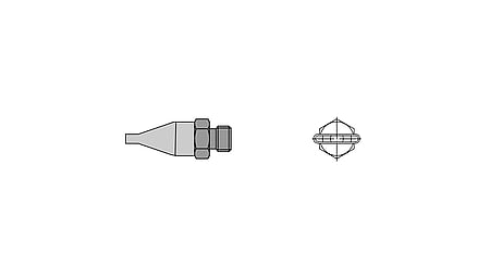 F04 Flat nozzle 10.0mm X 1.5mm