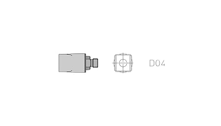 D04 Hot air nozzle, heated on 2 sides, with preheating plate 10.5x10.5mm