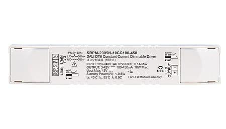 10W MINI DALI2 DT6 Driver LED, courant constant 100-450mA, NFC