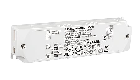 12W Casambi, Tunable white, Konstantstrom LED Treiber, 100-700mA, NFC