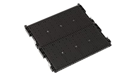 RACK-SYSTEM 180 RS - ESD double-slotted wall 400 with floor stop type 22 reinforced 355x22/32x345