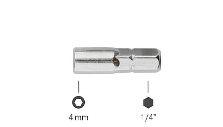 Bit adapter 1/4 inch to 4 mm bits