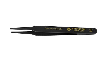 ESD plastic precision tweezers 120mm shape 2a tip 2mm wide