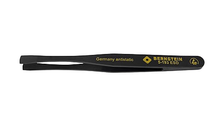 ESD plastic precision tweezers 120mm shape 35 tip 6mm wide