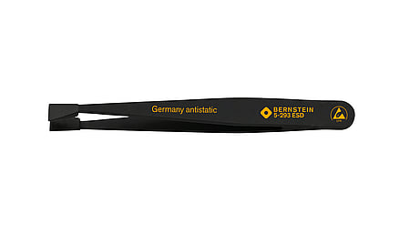 ESD plastic precision tweezers 115mm tip 7.7mm wide