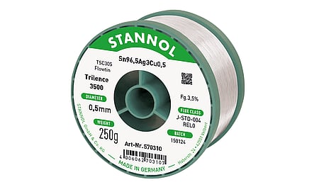 Fil de soudure Trilence 3500, Sn96,5Ag3Cu0,5 - FLOWTIN TSC305, RE L0, 0.5mm, 250g