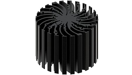Réchauffeur modulaire LED star, ø134mm, H 100mm, noir anodisé