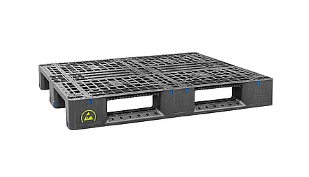 ESD Euro pallet 1200 x 800 x 144 mm, 9.5 kg