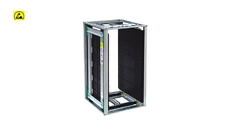ESD PCB magazine rack, 50 slots, 18.1 x 1.6 x 22.1 inches