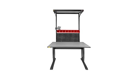 Elektrisch verstellbarer ESD Tisch Premium 1200 x 750-800 mm - Black Edition