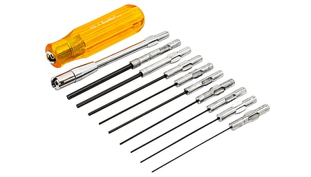 11-piece Bristol screwdriver set with multi-tooth design - inch sizes
