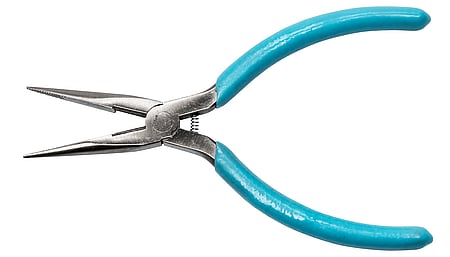 5-1/2" ESD-safe long-nose pliers with serrated jaws