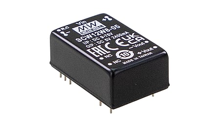 SCW12W8 + DCW12W8, convertisseur CC-CC de 12 W avec rapport d'entrée de 8:1, DIP24