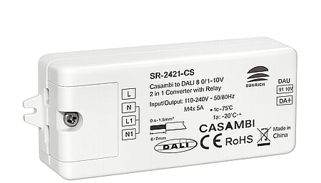 Convertisseur Casambi vers DALI DT6 / DT8 / 0-10 V, AC-Push