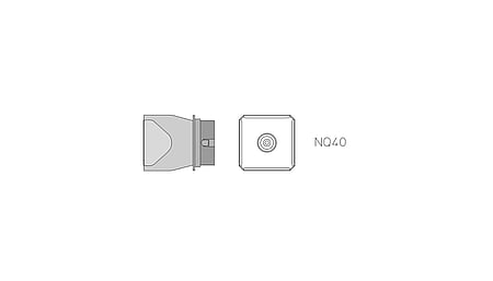Buse à air chaud NQ40, chauffée sur 4 côtés, 26,0 × 26,0 mm