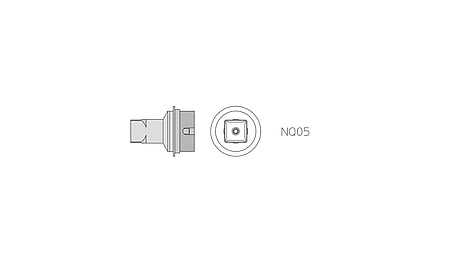 NQ05 Buse à air chaud, chauffage sur 4 côtés, 10,7 x 10,7 mm