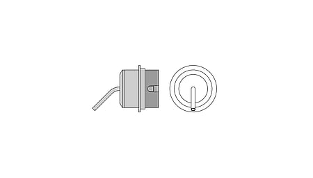 NR02 Buse ronde courbée, sans aspiration, 1,7 mm x 45°